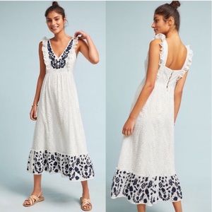 Allison New York White Embroidered Dress
